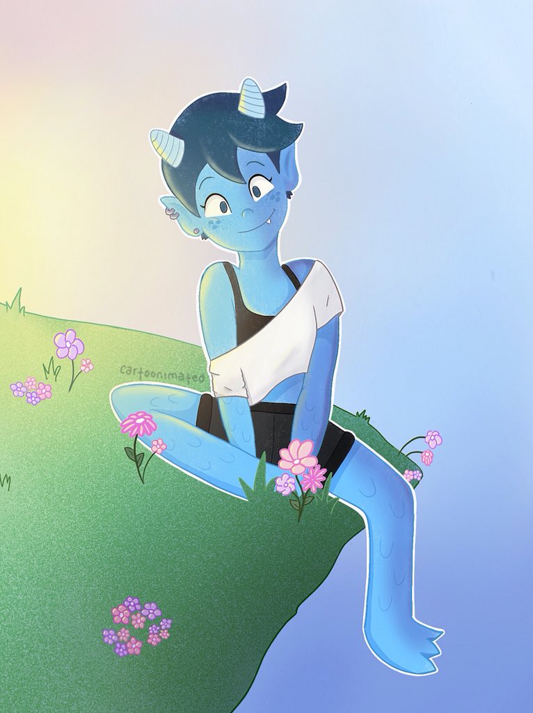 cartoonimated's tweet photo. Finished my fanart of @Fawnduu’s Dani 💙😁 I had to draw her since My Dragon Girlfriend has been one of my latest obsessions and cause she’s just so dang cute ☺️ https://t.co/hEf8rZGwrI