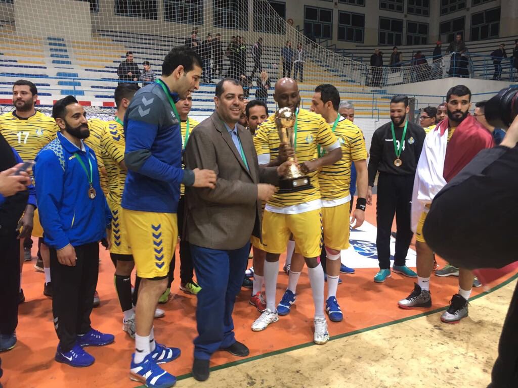 Qatarsport4's tweet image. تتويج الغرافة بطلا لبطولة الأندية العربية لكرة اليد بعد الفوز على الاتحاد الليبي
