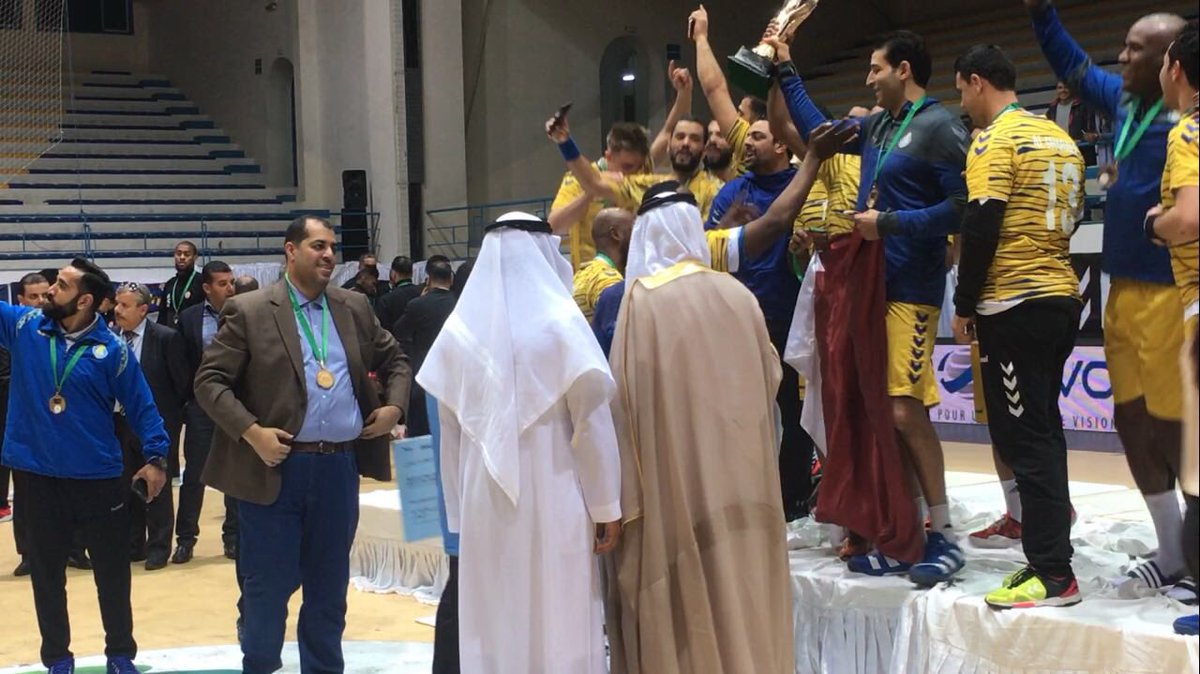 Qatarsport4's tweet image. تتويج الغرافة بطلا لبطولة الأندية العربية لكرة اليد بعد الفوز على الاتحاد الليبي