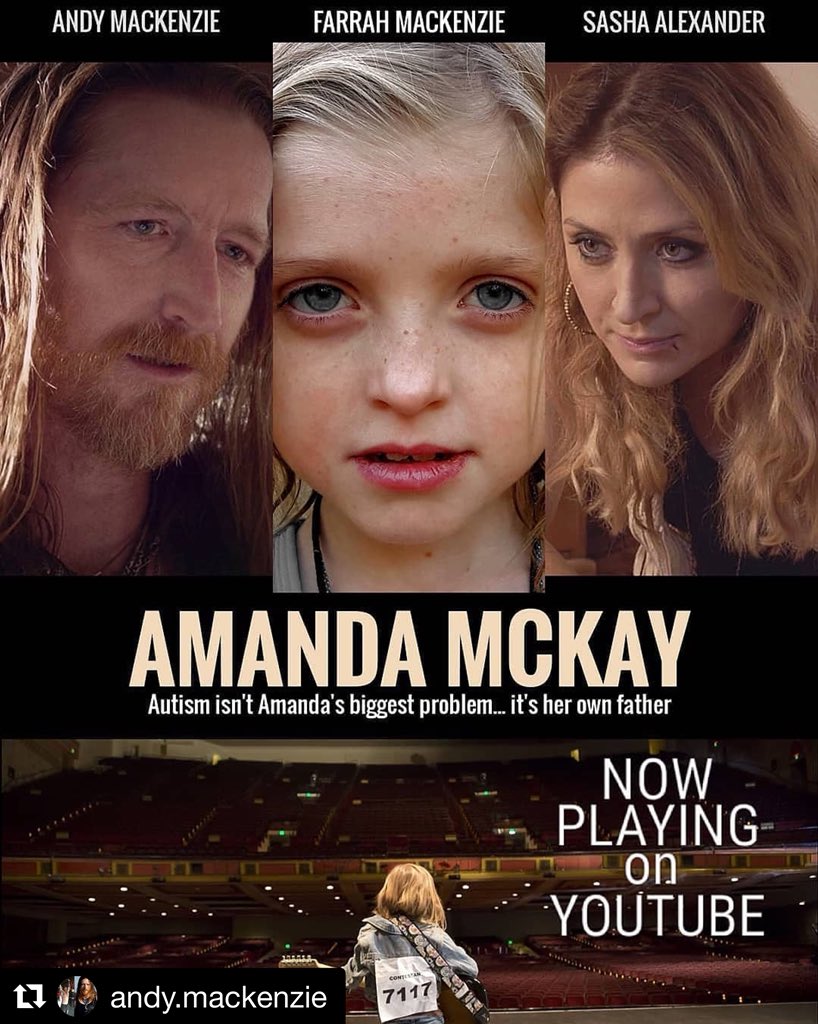 TeamSasha's tweet photo. #Repost andy.mackenzie
・・・
THISSSSSSS!!! IT'S OUT NOW!!!
GO SEE IT ON THE BIG SCREEN IF YOU CAN!
#AMANDAMCKAY
Starring #FarrahMackenzie #AndyMackenzie @SashaAlexander
#Autism #NOWPLAYING on #YOUTUBE (30min-PG)
https://t.co/IVCpdsY1Qf https://t.co/eXN5AhZe3n