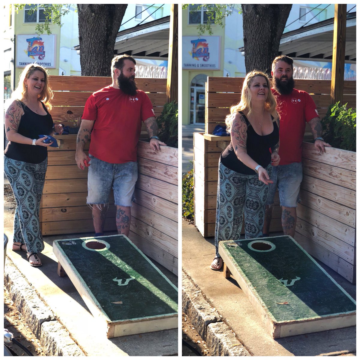 TapHouse61's tweet image. It’s a beautiful day for beer and cornhole! Come chill on the patio!