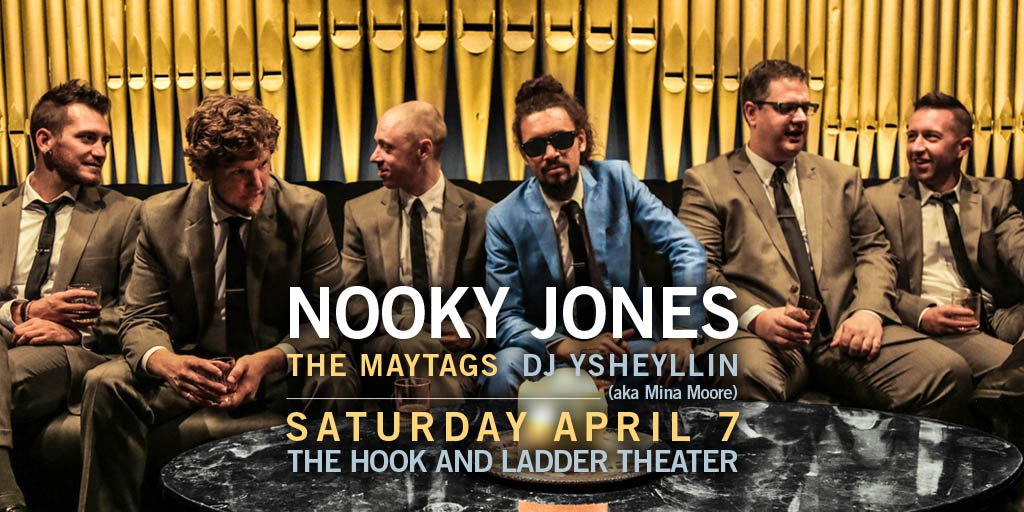 TheHookMpls's tweet photo. Grab your tickets today for @NookyJones &amp; @TheMaytags + @YSHEYELLIN on Saturday, April 7 @TheHookMpls - Arrive early for @bentpaddlebeer tasting and happy hour! DETAILS &amp; TICKETS --> https://t.co/Cz9SkNM4aZ #MNBeer #MnMusic #concert #minneapolis #funk #hiphop #soul #DontSnooze https://t.co/6sW6ko1359