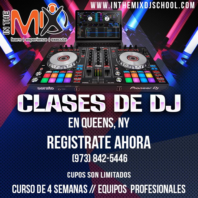 inthemixschool's tweet photo. Cursos de #DJ en Queens, NY - Comienzan Martes Abril 10! 🗽
DJ course starting April 10th - Payment Plan Available 💸
Enroll Now ☎️ (973) 842-5446 | https://t.co/CyImvg3zvx
#djschool #musica #clasesdedj #InTheMix #ItsQueens https://t.co/BvD8vzd6rr