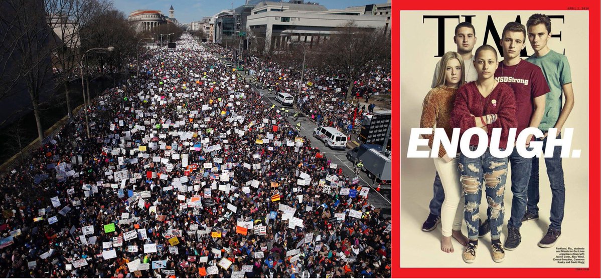 Richard_Des_Lys's tweet photo. Fier de ces jeunes qui créent l'Histoire #NeverAgain #MarchForOurLives #ParklandStudentsSpeak Photos:#PeterHapak/Times #AlexBrandon/AP https://t.co/tWXPbVI2BQ