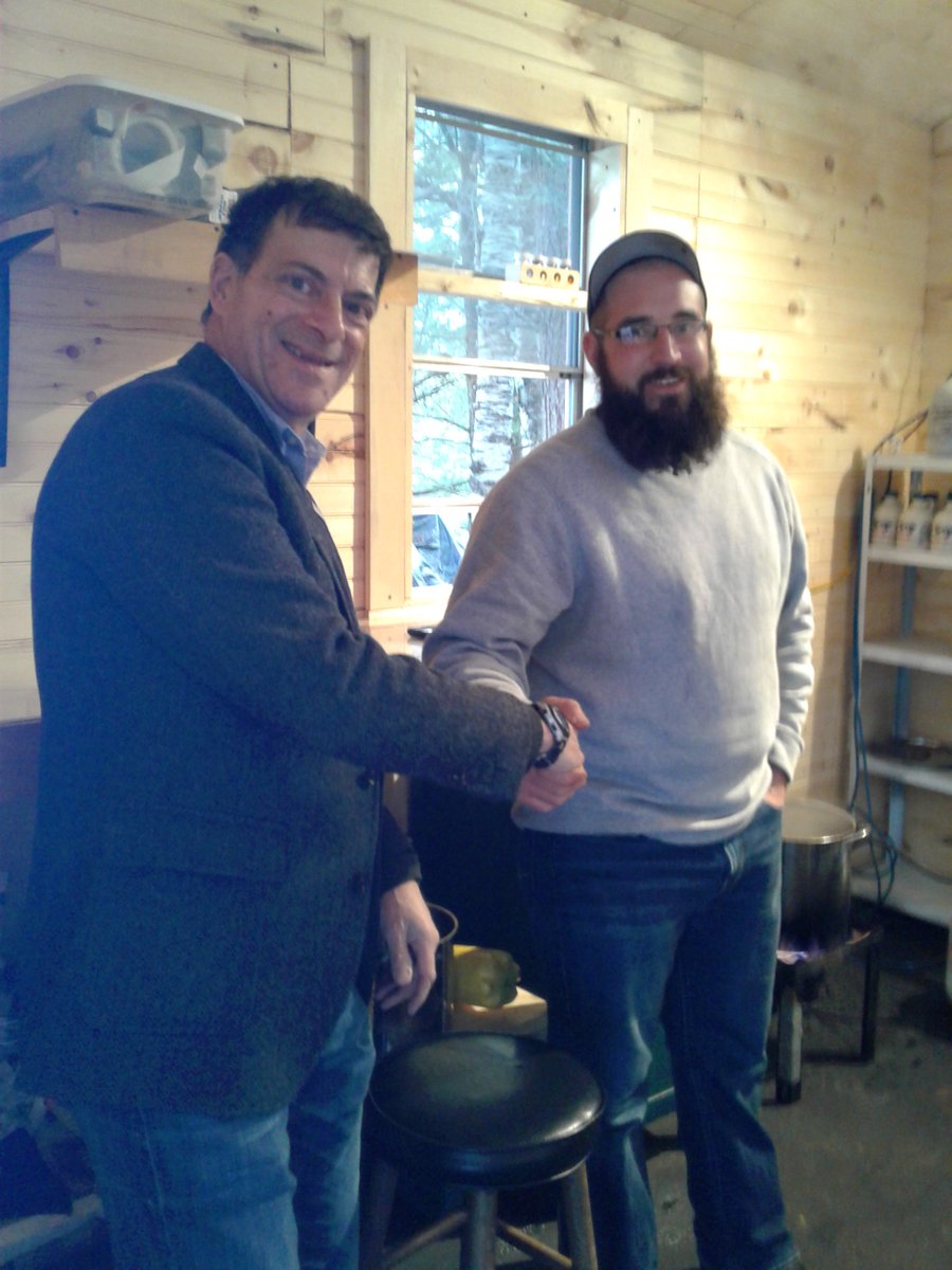 Dr_Levenson_NH's tweet photo. I had the pleasure of visiting several north country sugar houses today in honor of Maple Weekend: Fuller's, @FaddenMaple, Backwoods, and Just Maple. Sampled delicious maple products and met many great people along the way! #nh02 #nhpolitics #nhmapleproducers https://t.co/vW1StsWhpe
