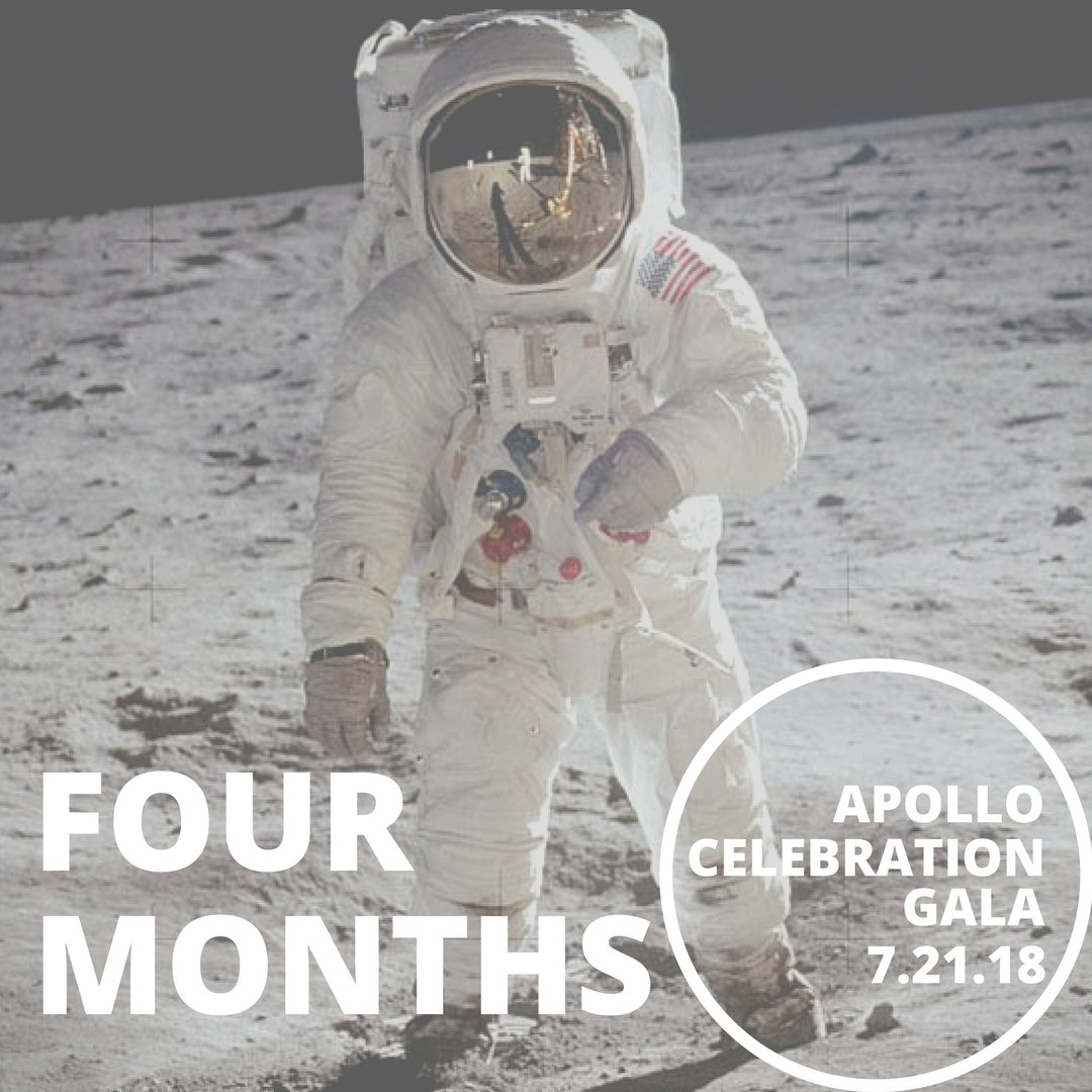 This year's Apollo Celebration Gala will kick off a year long celebration of the Apollo Space Program leading up to next year's commemoration of the historical Apollo 11 moon landingl Buy your tickets today at APOLLOCELEBRATIONGALA.com