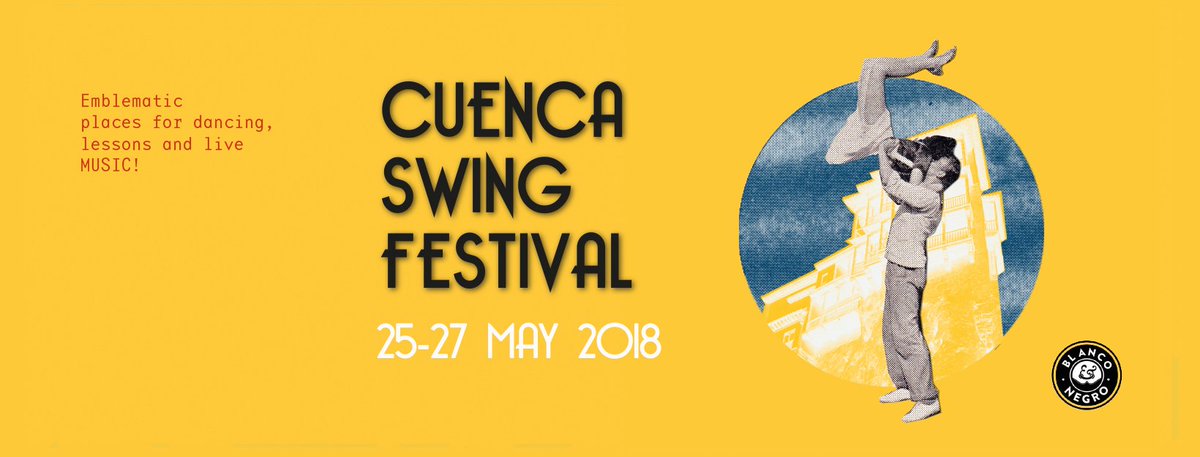 cuencaswing's tweet photo. @blancoynegro007 @cuencaswing #lindyhop #lindyhopppers Swing Festival 2018. 25, 26 y 27 de Mayo. Para REGISTRARTE rellena nuestro formulario 🙂To REGISTER please fill our form 🙂https://t.co/rzlrh63U3i
Evento en Facebook
https://t.co/75oOpNGoMg https://t.co/qpFh5c0FQN