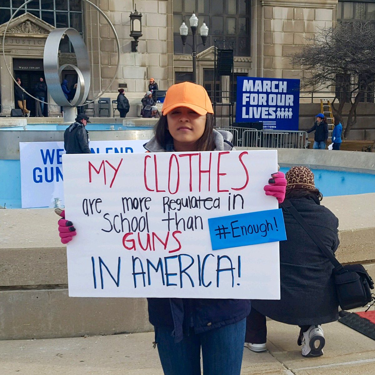 Warhammerlass's tweet photo. @A1exa_S @OneAngryMonk #MarchForOurLives
#WeCallBSmke
#NeverAgain https://t.co/iuQncAUcO9