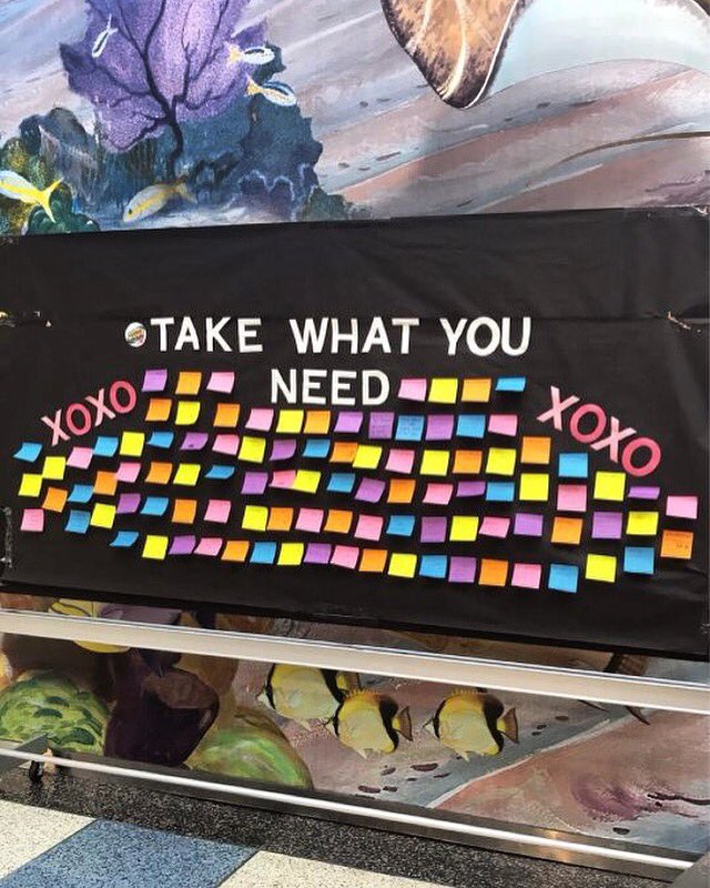 NSU_CC's tweet photo. Need a little pick-me-up to keep w/ you? Then grab a note at any time from our "Take What You Need" board in the UC spine! ✨ This wall is filled with notes written by our members and other students to provide kindness to anyone who may need some. #ccnsu #spreadthelovensu 💖 https://t.co/N32IGRRdht