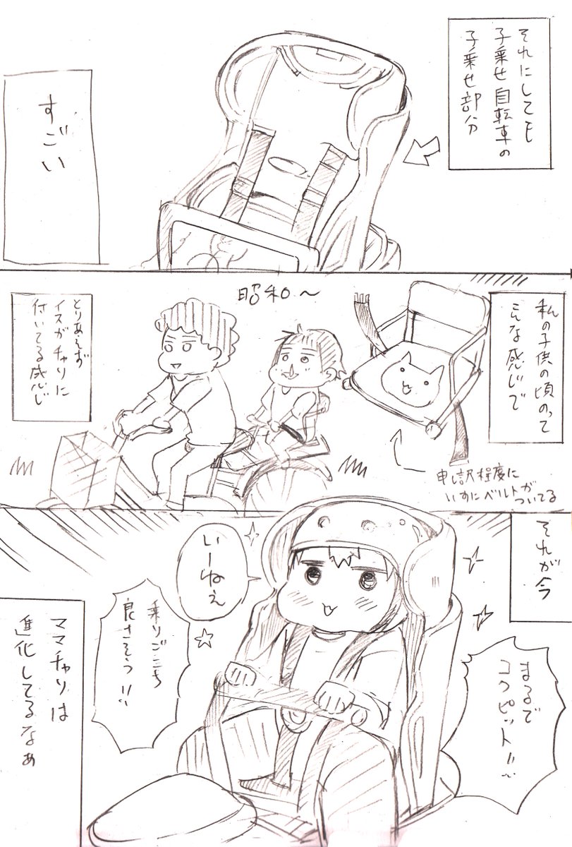 バタバタしすぎて一週間前に日記マンガを描いたのを忘れていた・・。電動式自転車がうちにきたんですよ・・！ 