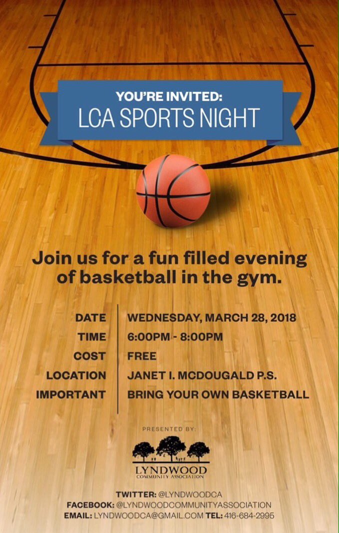 LyndwoodCA's tweet photo. See you @jmcdougaldps this Wed. March 28 from 6-8pm for our first LCA Sports Night! Bring your 🏀's and get ready to shoot some hoops! #LCAfun #LCAplays #Community #Recreation #huskypride https://t.co/ki2NXhGXRx