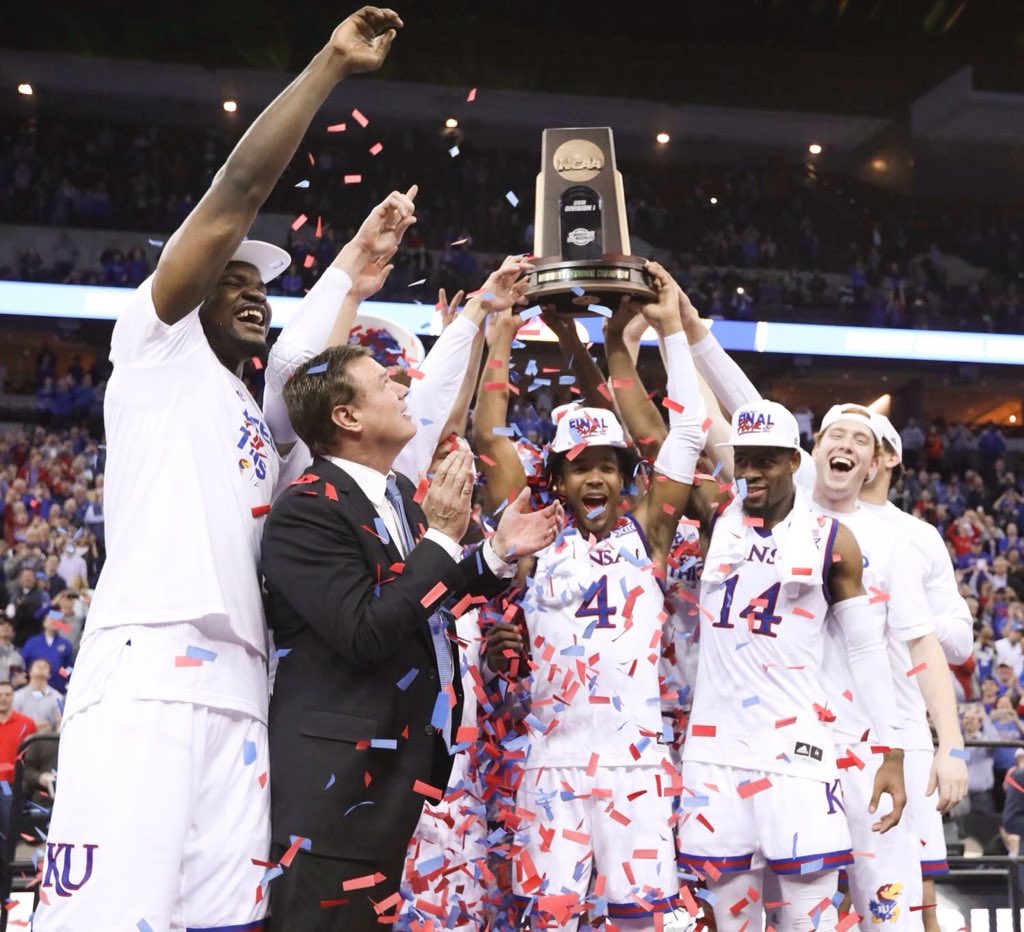 phoggg's tweet photo. Trophy Time. Photo by @nickkrug #kubball https://t.co/AelgvN7jtS