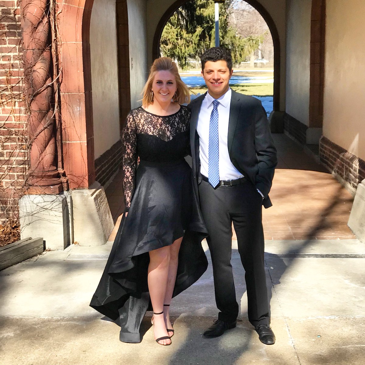 KT_Tercek's tweet photo. Definitely wouldn’t be anywhere without teamwork! Thanks @RBarbieri81 for reporting on #MilBall with me. You’re the bomb🎙💃🏼 @SBUTV_Channel9 https://t.co/a3ogggl1Nt