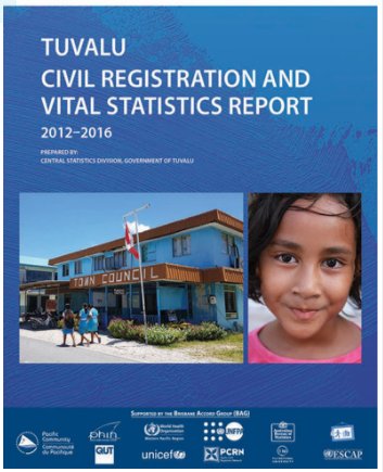 Tuvalu's 1st vital stats report based on health and civil registration data. Supported by Brisbane Accord Group . bit.ly/2GoopMP <a href="/Pacific_CRVS/">Pacific CRVS</a> <a href="/UNICEFPacific/">UNICEF Pacific</a> #PRISMStats <a href="/WHOWPRO/">World Health Organization (WHO) Western Pacific</a> <a href="/UNICEFPacific/">UNICEF Pacific</a> <a href="/UNFPAPacific/">UNFPA in the Pacific</a> <a href="/PHINNetwork/">PHIN</a> <a href="/UNESCAP_Pacific/">UNESCAP Pacific</a> <a href="/FNUFiji/">Fiji National University</a> <a href="/ABSStats/">Australian Bureau of Statistics</a> #PacificCRVS