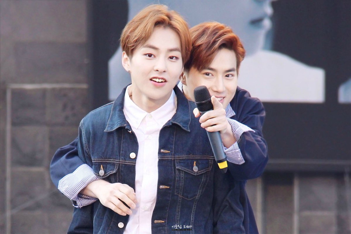 kjmarchive's tweet photo. I LOVE YOU TWO TO THE MOON AND BACK 🐰💞🐱 

junmyeon was warming up minseok who was cold... xiuho always taking care of each other😭😭😭
#HappyXiuminDay https://t.co/FLnlbDj4VL