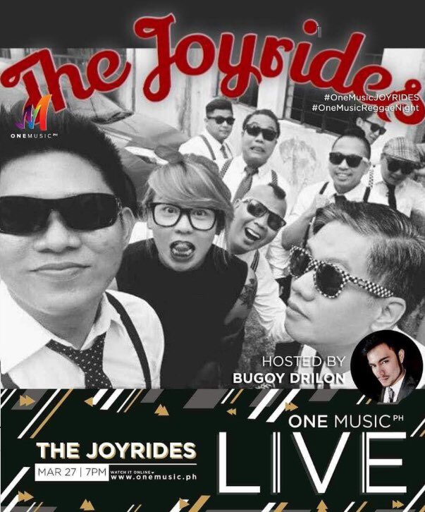 thejoyridesph's tweet photo. Tomorrow's gonna be hell of fun! Catch us LIVE tomorrow 7pm at @onemusicph! Get ready to repost and share! 🎶 #OneMusicJoyrides #OneMusicReggaeNight https://t.co/0heeyGeNYs