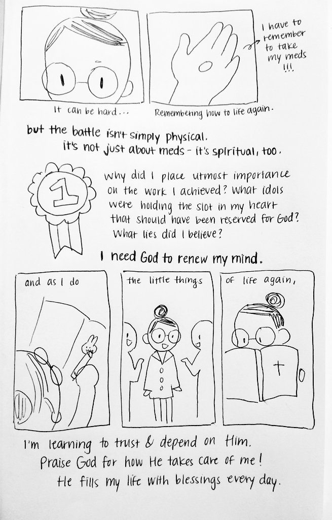 a Christian comic on my recovery process. here's what's been up for the past month or so! 