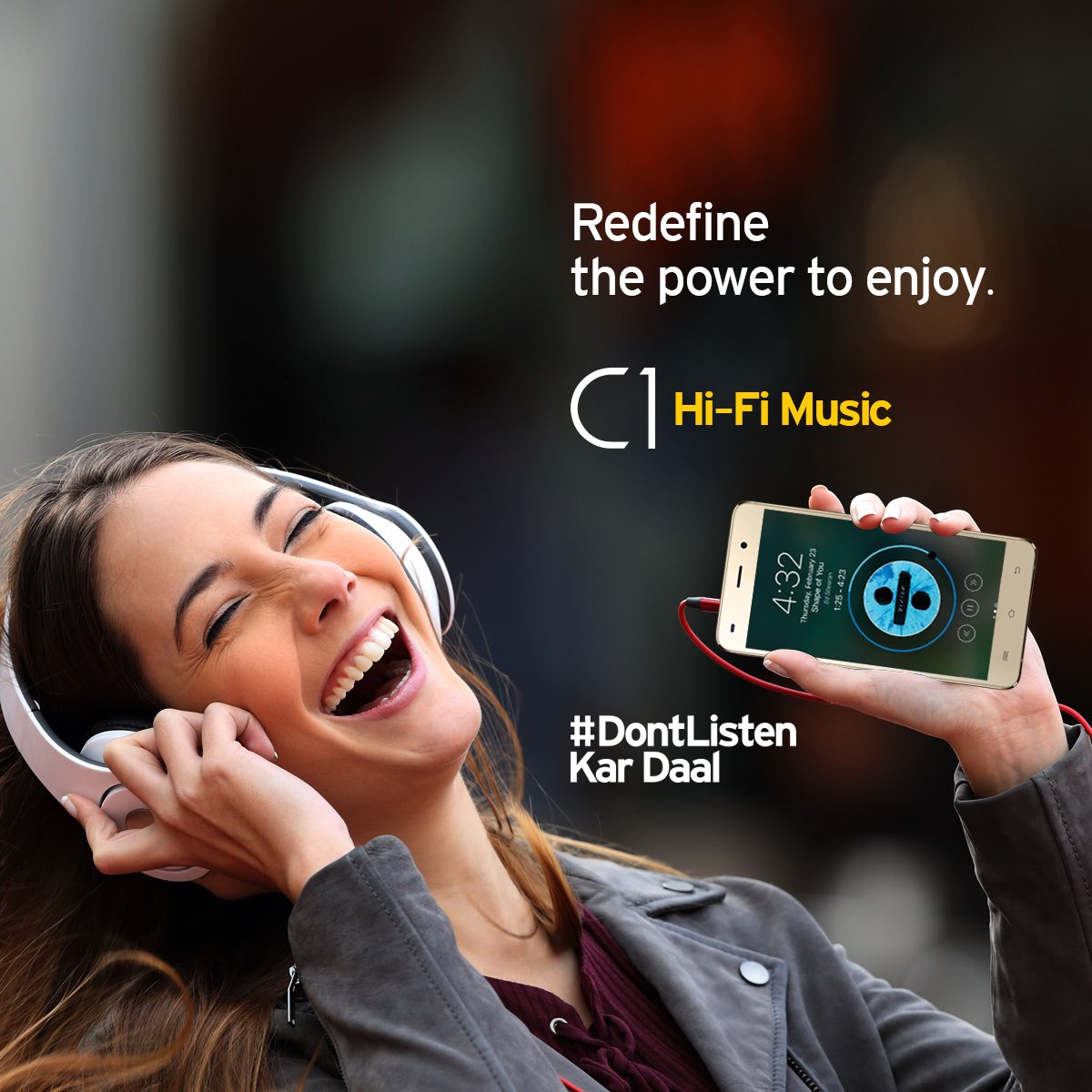 COMIO_IN's tweet photo. Infuse more rhythm and bass into your life with Comio C1 and its bombastic Hi-Fi music. #PowerToEnjoy #ComioC1 #DontListen Kar Daal https://t.co/etlAMFMWIK