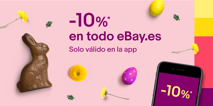 ¿Y si disfrutas de la #SemanaSanta2018 a lo grande? 🎉
Aprovecha el cupón del -10% en la app y... ¡ahórrate hasta 100€! 🤩
Más info: ebay.to/2DPbKgH