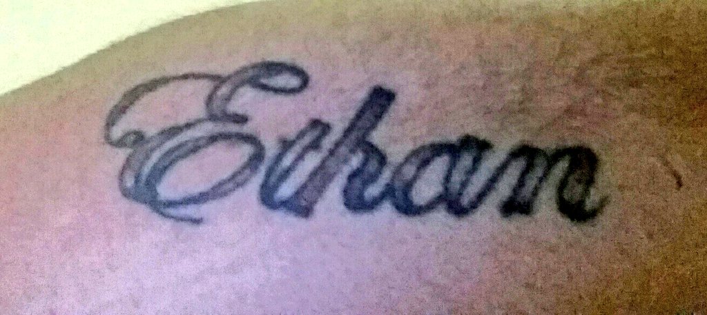 jamesarwatt's tweet photo. In honor of your first NHL goal #Ethanbear I got your name tattooed on me .Who need a jersey #Oilers #pain #EdmontonOilers #ConnerMcDavid #TodayIStandUpFor #entrepreneur #MondayMotivation #Hockey #bitcoin #tattoo #MarchForOurLives #SickNotWeak #OilersRollCall #SundayAfternoonShow https://t.co/OtMFabHxBO