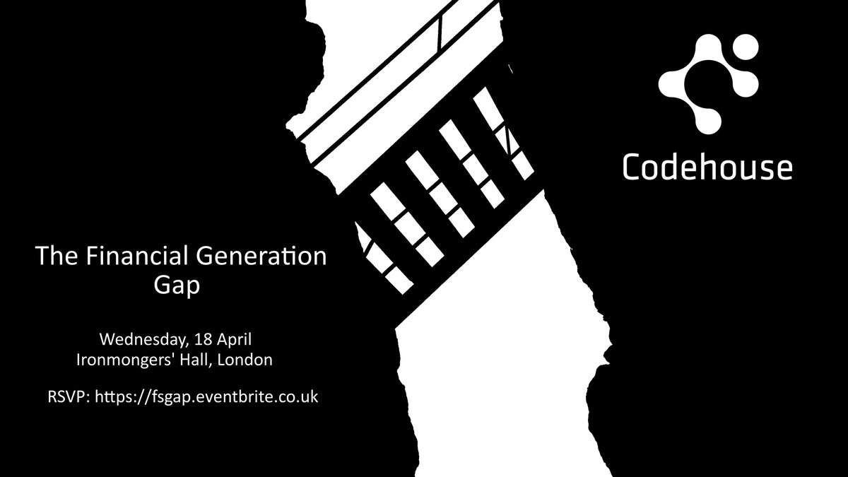 codehouse's tweet photo. Work in #Marketing in #FinancialServices? Grab your seat for The Financial Generation Gap event on 18 April before it's too late... https://t.co/ZJMEAOgbxF #FSgap https://t.co/mYT6TTpKZZ