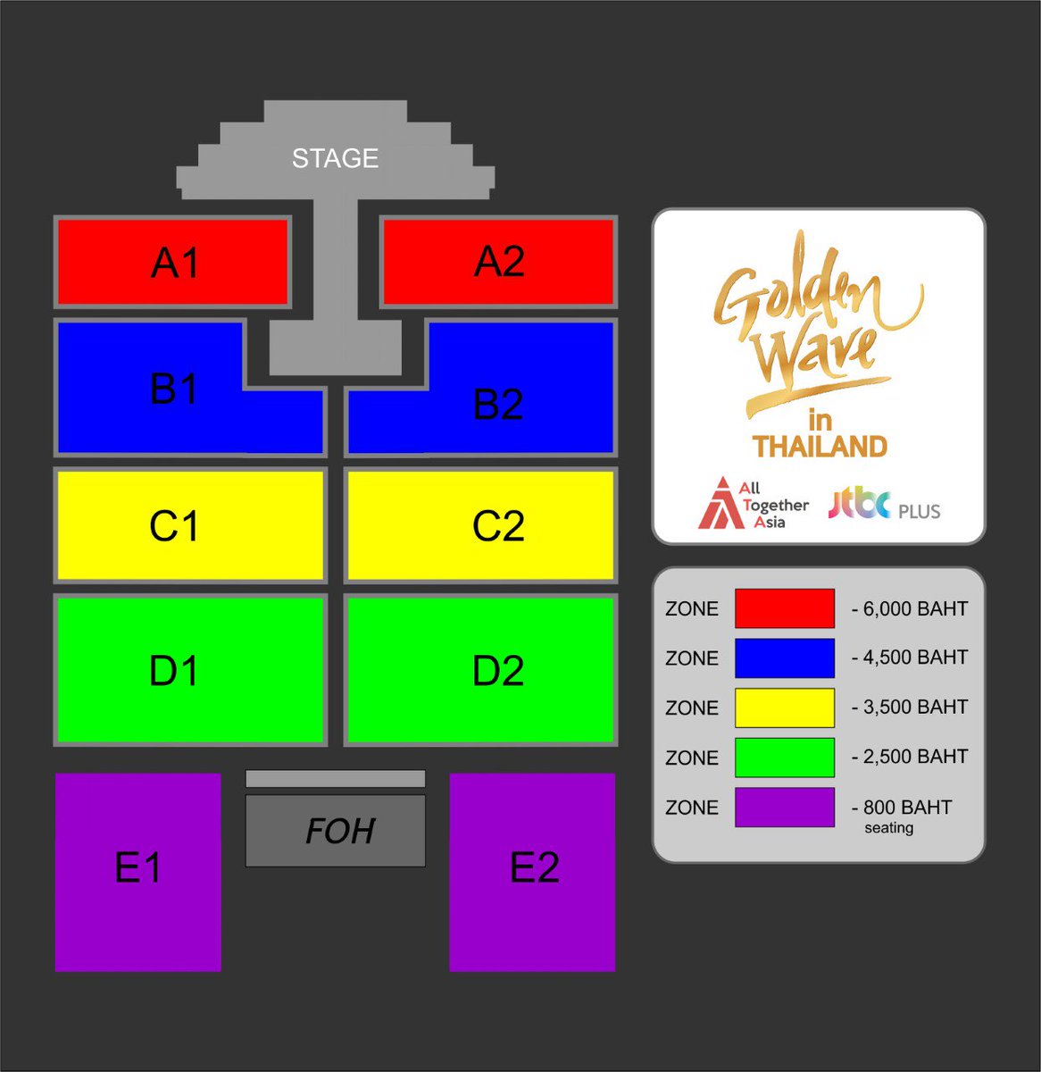 เตรียมกดบัตรจ้า
1.การแสดง :วันเสาร์ที่ 26 พฤษภาคม2561 เวลา 18.00น เป็นต้นไป
2.ที่ :ไบเทค บางนา HALL 106
3 ราคาบัตร:6,000(ยืน) /4,500(ยืน)  /3,500 (ยืน) /2,500 (ยืน) /800(นั่ง)
4.กำหนดการจำหน่ายบัตร :วันศุกร์ที่ 30 มี.ค. 2561 เวลา10.00 น.
5.จำหน่ายบัตรทาง :atathai.com