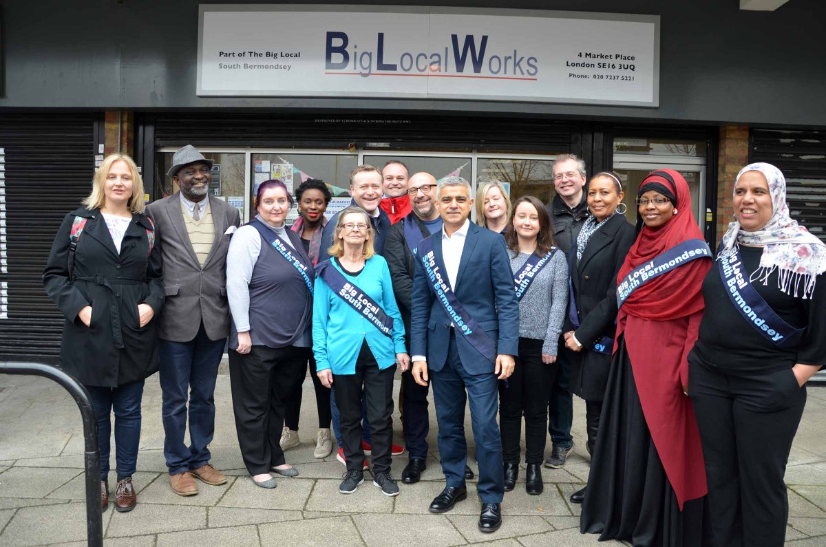 The <a href="/MayorofLondon/">Mayor of London, Sadiq Khan</a> <a href="/SadiqKhan/">Sadiq Khan</a> Visited Bermondsey on Saturday meeting some of the volunteers of the Big local
