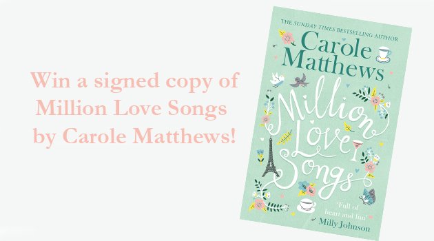gransnet's tweet photo. RT+follow by 9am tomorrow for the chance to #win 1 of 5 signed copies of #MillionLoveSongs by @carolematthews! #WinItWednesday @littlebookcafe https://t.co/TESwOKLO7z