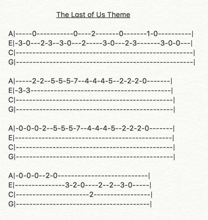 LadyLauren on Twitter: "The Last of Us theme ukulele tutorial!! 🏹❣️ https://t.co/a4Hw8kXCGg #Videogame #ukulele https://t.co/vI5XCNRMnD" / Twitter