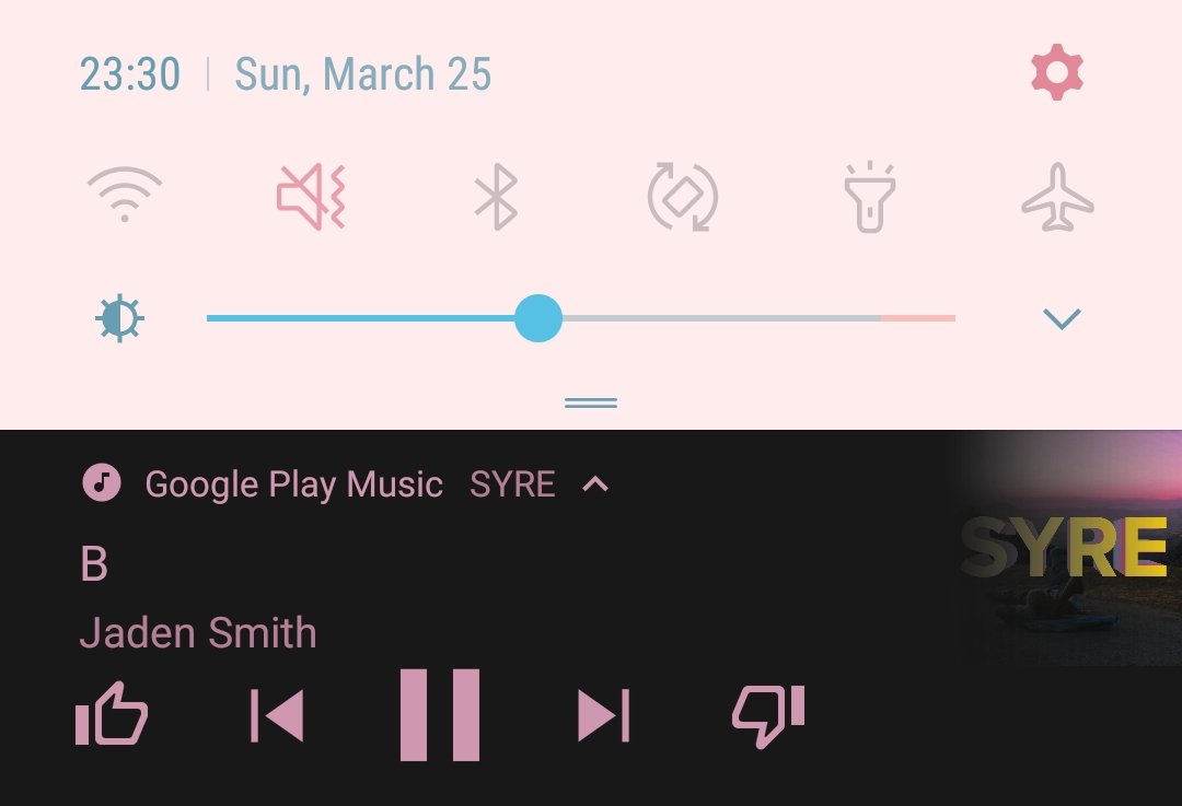 djgaranda's tweet photo. The new Android update is super aesthetically pleasing. 🤖🎶 https://t.co/v07h2zsCIT