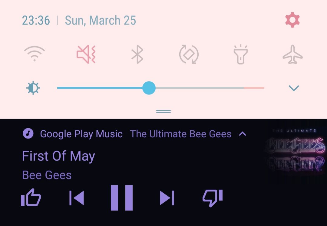 djgaranda's tweet photo. The new Android update is super aesthetically pleasing. 🤖🎶 https://t.co/v07h2zsCIT