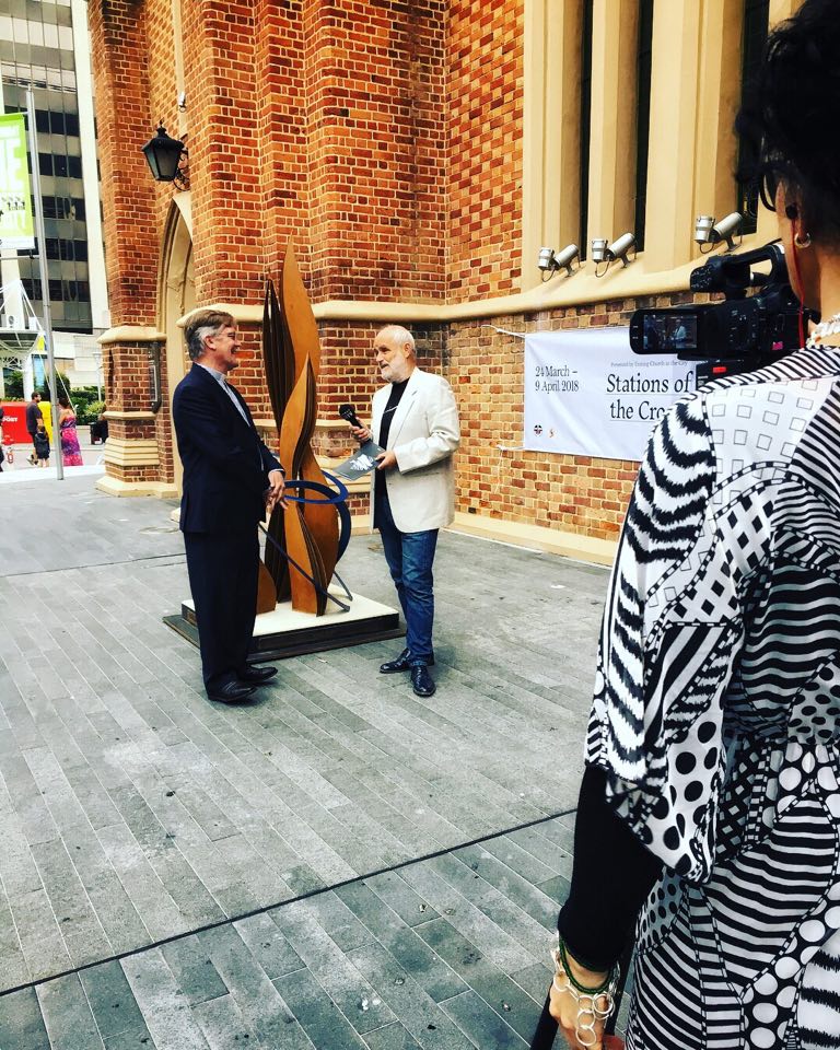 WTVPerth's tweet image. Did you catch the opening of the 9th annual Stations of the Cross Art Exhibition this past Friday? We did, and we’re bringing you the inside scoop on this week’s episode of #GalleryWatch!  This Saturday and Sunday at 7:00 pm on Channel 44 or online at: wtvperth.com.au.