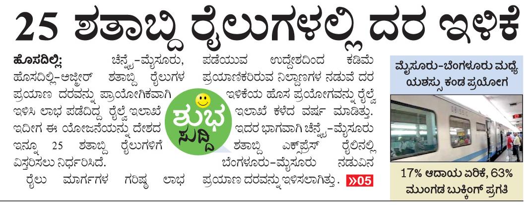 ArvindLBJP's tweet image. ದೇಶದ 25 ಶತಾಬ್ದಿ ರೈಲುಗಳಲ್ಲಿ ದರ ಇಳಿಕೆ ಮಾಡಲು ನಿರ್ಧರಿಸಿದ ಕೇಂದ್ರ ಸರ್ಕಾರ;
ರೈಲು ಮಾರ್ಗಗಳ ಗರಿಷ್ಠ ಲಾಭ ಪಡೆಯುವ ಉದ್ದೇಶ ಮತ್ತು ರೈಲು ಪ್ರಯಾಣಿಕರ ಹೊರೆ ಇಳಿಸಲು ಕೈಗೊಂಡ ಈ ಕಾರ್ಯ ನಿಜಕ್ಕೂ ಸಂತಸದ ಸುದ್ದಿಯೇ..!
ದೇಶದ ಜನತೆಗೆ ಅಚ್ಛೇ ದಿನ್ ಗಳು ಸಮೀಪಿಸುತ್ತಿದೆಯಲ್ಲವೇ..🙂
#AccheDin
#ModiTransformsIndia