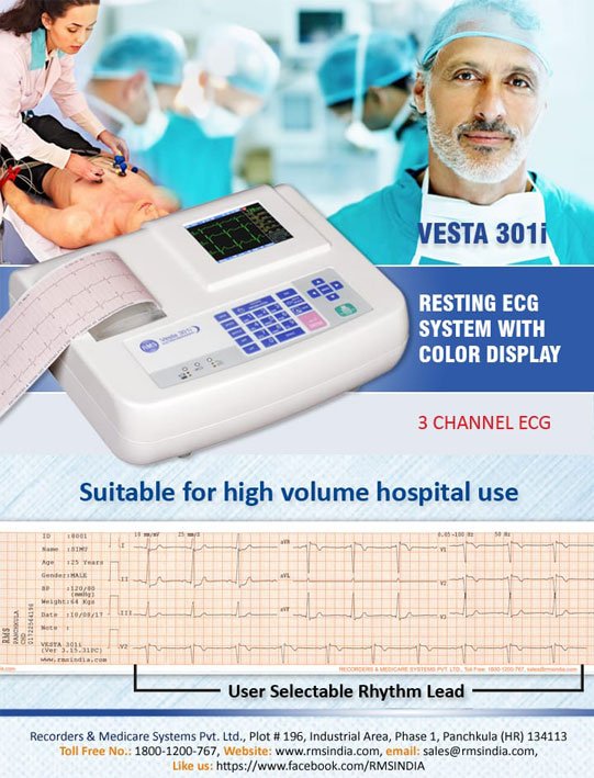 INDIA_RMS's tweet image. #ECG #Electrocardiograph #EKG #Cardio #Cardiology #ECGMachine #ecgMachineManufacturer #3ChannelECGMachine