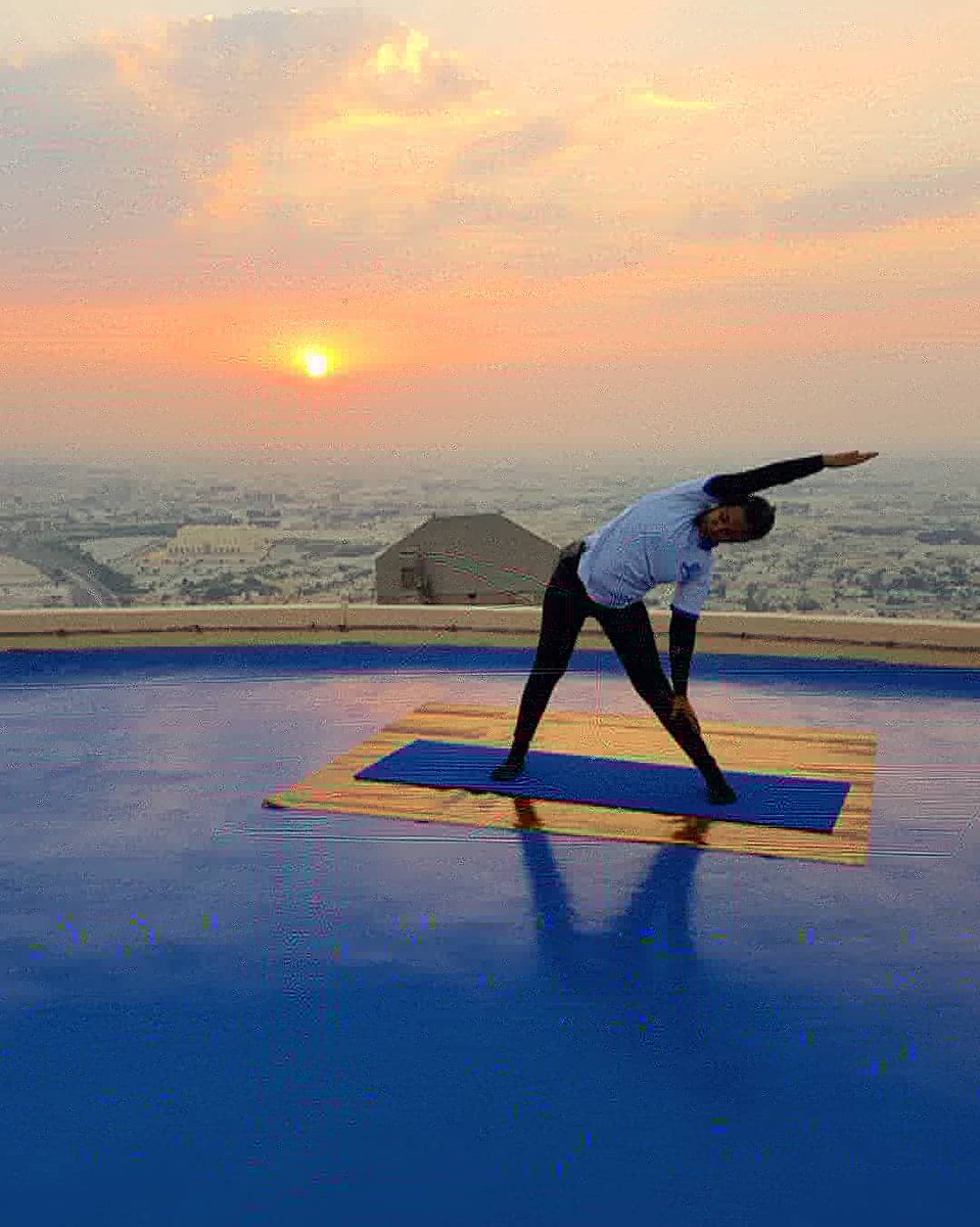 newindoha's tweet photo. Ever done #YOGA on a HELIPAD?
It's #Doha's most innovative yoga event to-date!
Take flight every Saturday from 3.45pm to 4.45pm with HeliPad Yoga at @fraserwestbay
https://t.co/so3KTK3cUY
#newindoha https://t.co/voM9uXj4i4