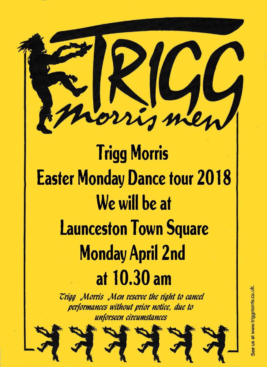 The Trigg Morris Men will be at #Launceston Square on #EasterMonday <a href="/Love_Launceston/">LauncestonCornwall</a> <a href="/LansonTownClerk/">Launceston Council</a> <a href="/ThePostSeries/">Post Series</a> @thecornishthing <a href="/WhatsOnCornwall/">WhatsOn Cornwall</a> <a href="/GatewayCornwall/">Gateway to Cornwall</a> #EASTER