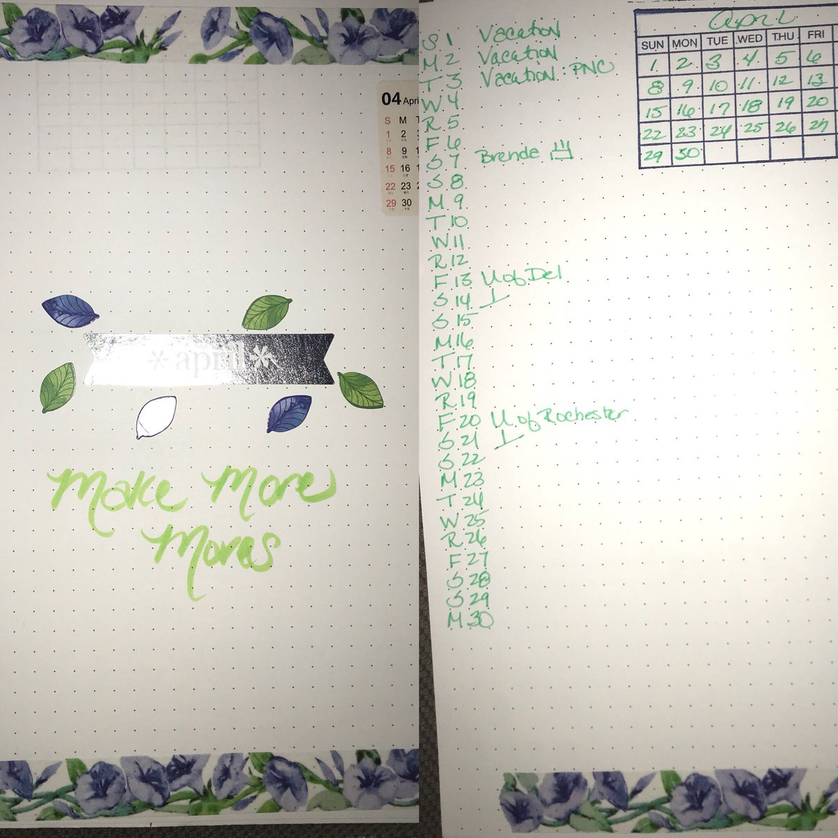 blackandbujo's tweet photo. And kicked off April #bujo #projo #Minimalist #planning #BulletJournal #dotjournal _blackandbujo on insta https://t.co/ICeIjM5KQu