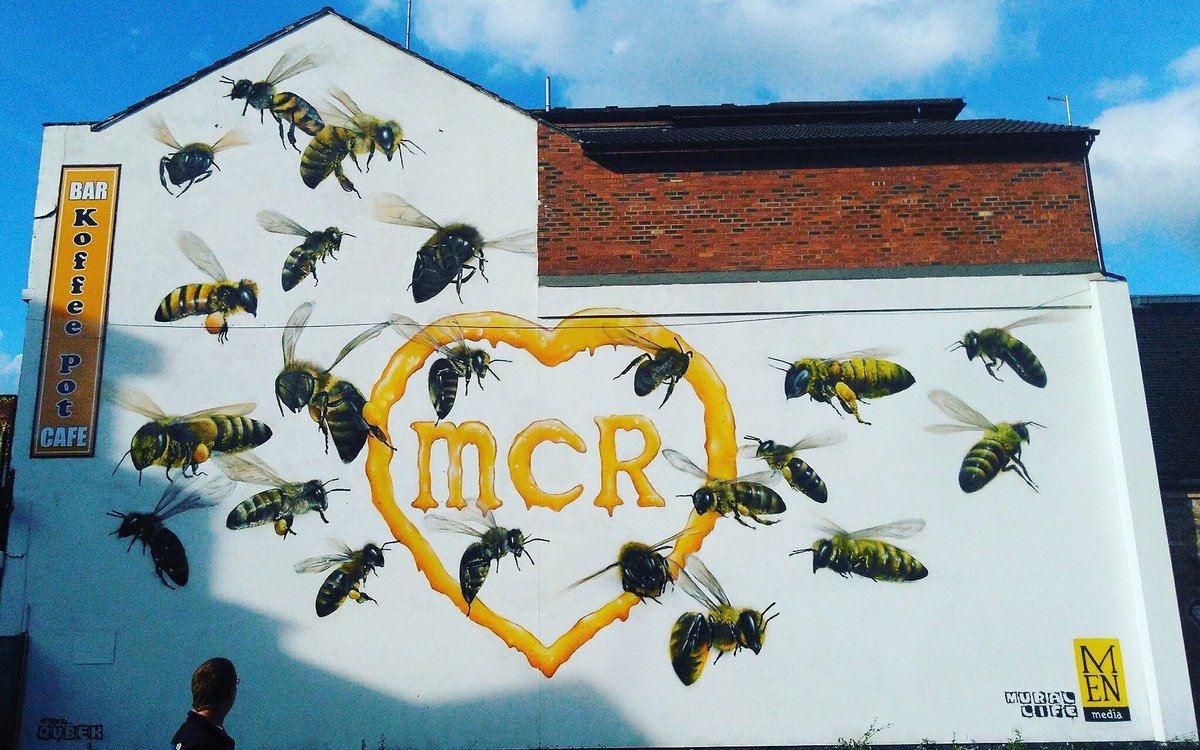 BUZZIN for the week ahead 🐝 have a great week everyone 💛 

#BuzzinMCR #BuzzinLIV #StreetArt #spring