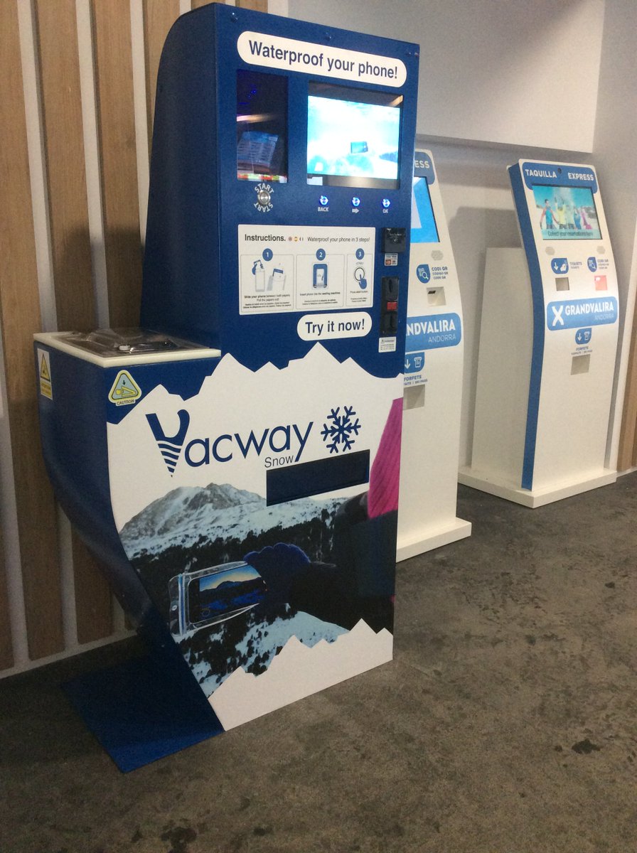 Soldeu_ski's tweet photo. If you’re worried about your phone getting wet in the #Powder head to the gondola station I. #ElTarter or #Soldeu to use this nifty machine https://t.co/Dgh2gMKPfC