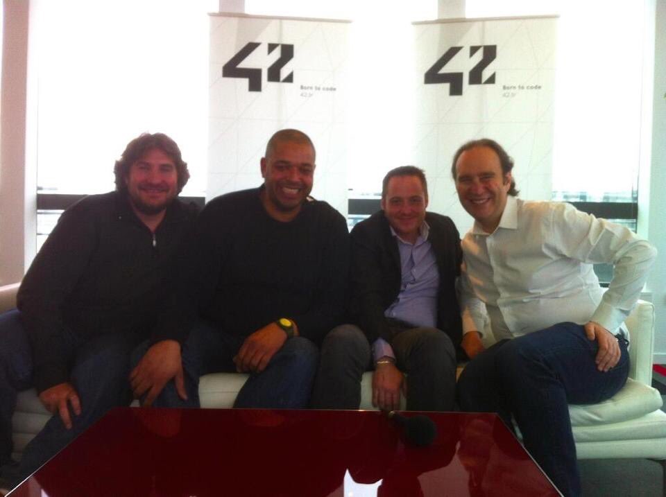 42Krp's tweet photo. 5 ans déjà ! Le lancement de @42born2code Avec Xavier75 @NSadirac et @Kwame42 ! HB nous :-) https://t.co/2LfCYWCXnm