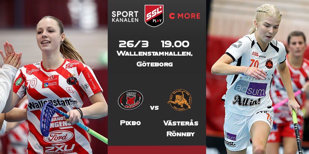 Idag är det dags för TV-match!
<a href="/PixboWallenstam/">Pixbo Innebandy</a> tar emot <a href="/ronnbytigers/">Västerås Rönnby IBK</a> i den tredje matchen i kvartsfinalserien. Ställningen är 2-0 till Pixbo.