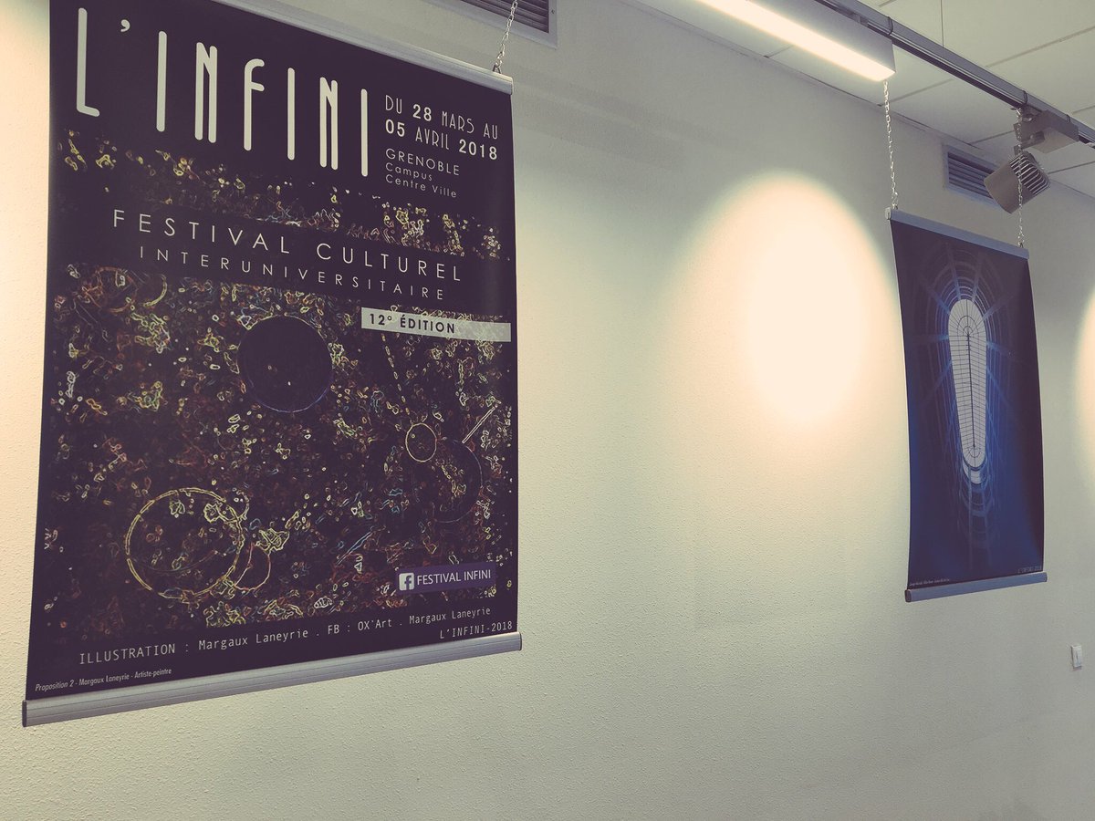 Hauteurs_UGA's tweet photo. [Coulisses] L’Infini, c’est aujourd’hui ! Découvrez l’expo « L’infi’ni oui ni non » en prélude du Festival culturel universitaire : les œuvres sans limites des étudiants artistes du site grenoblois ! Vernissage à 13h à la MJK #INFINI2018 https://t.co/Vum0uRbOmD