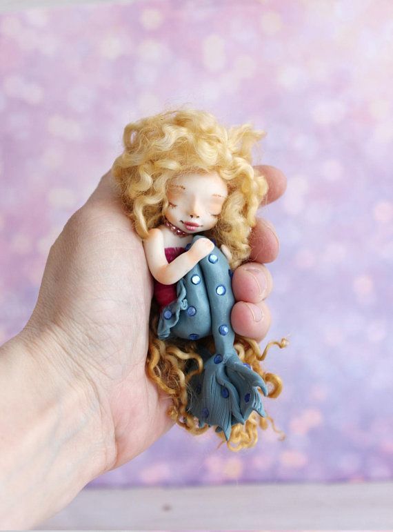 pj_at_sc's tweet photo. Just Pinned to Fabulous Etsy ~ Fantastic Finds!: Sleeping mermaid, Art clay doll #Collectingdoll #claydoll #ArtDoll #Handmade doll #animedoll #gift https://t.co/CQdSTOa6xR https://t.co/9bP3MwVgGf