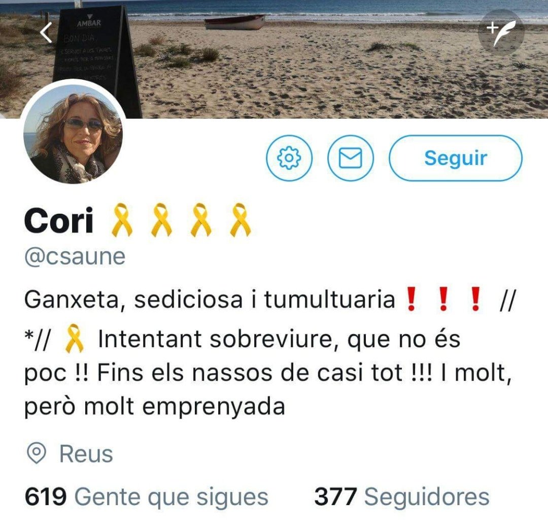 Los independentistas publican los datos de la mujer de Llarena para que «no pueda salir a la calle» DZMqG9SW0AESOCQ