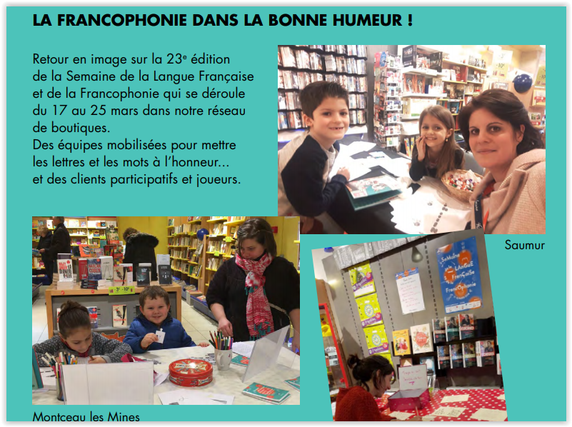 FranceLoisirs's tweet photo. La francophonie a été jouée dans toutes les boutiques France Loisirs et ce fut un vrai plaisir partagé avec les client.e.s, petit.e.s et grand.e.s ! #SLFF2018 https://t.co/SLLQsOFd0K