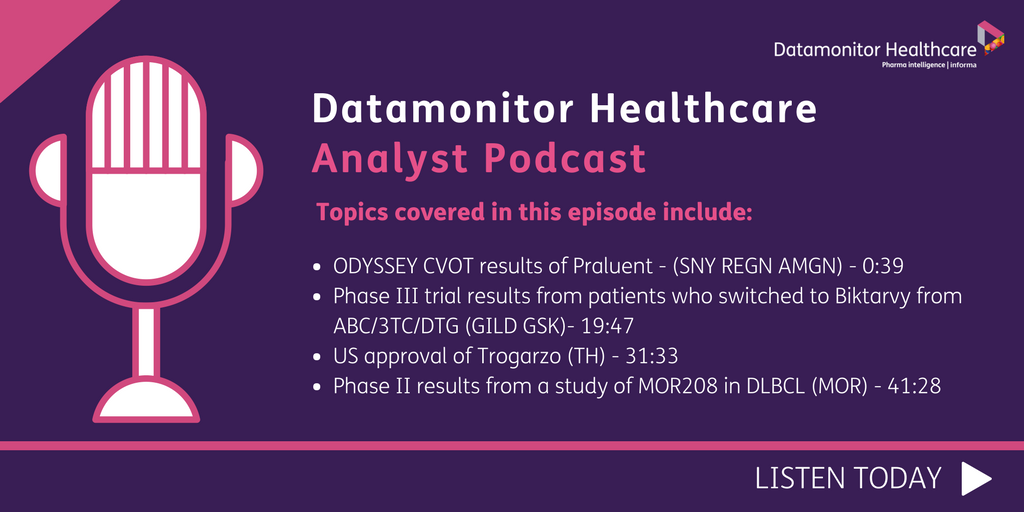 Datamonitor_HC's tweet photo. Listen to our latest #podcast today, for a round up of some of the key topics in  #pharma &amp; healthcare: https://t.co/K4mezMJI2w https://t.co/ggp1GU2EUN