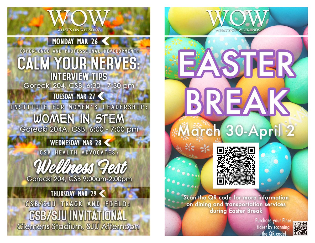 csbsjuSALD's tweet image. Happy Monday! Shorter week this week with Easter Break! Check out the WOW!