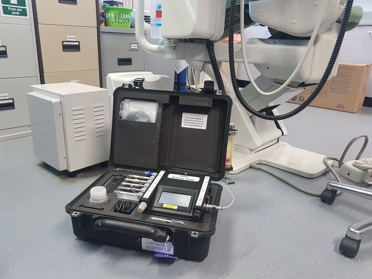 We are out on the road this afternoon testing Dental air to standard HTM 2022 Supplement 1 with our F4504 Multi-Air Tester. #airqualitytesting #safeair