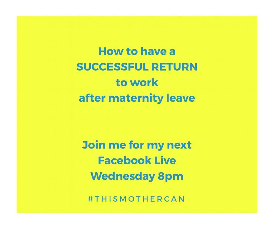 SherryRB's tweet photo. Coming to the end of your #maternity leave? Looking to make a smooth return to work? Join me for my next Facebook live this Wednesday at 8pm.
Link to my Facebook page in my bio ✨
#returners #Womenreturners #womeninbusiness #backtowork #workingmums #ThisMotherCan https://t.co/BH58RkBJRU