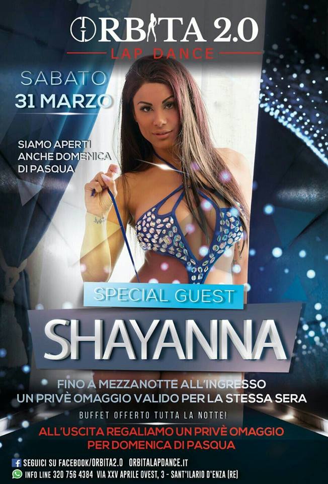 SHAYANNA - 31 marzo 2018 - Shayanna - Orbita 2.0 Lap Dance - Santilario D'Enza - Reggio Emilia DZN2tvqX4AAO0-i
